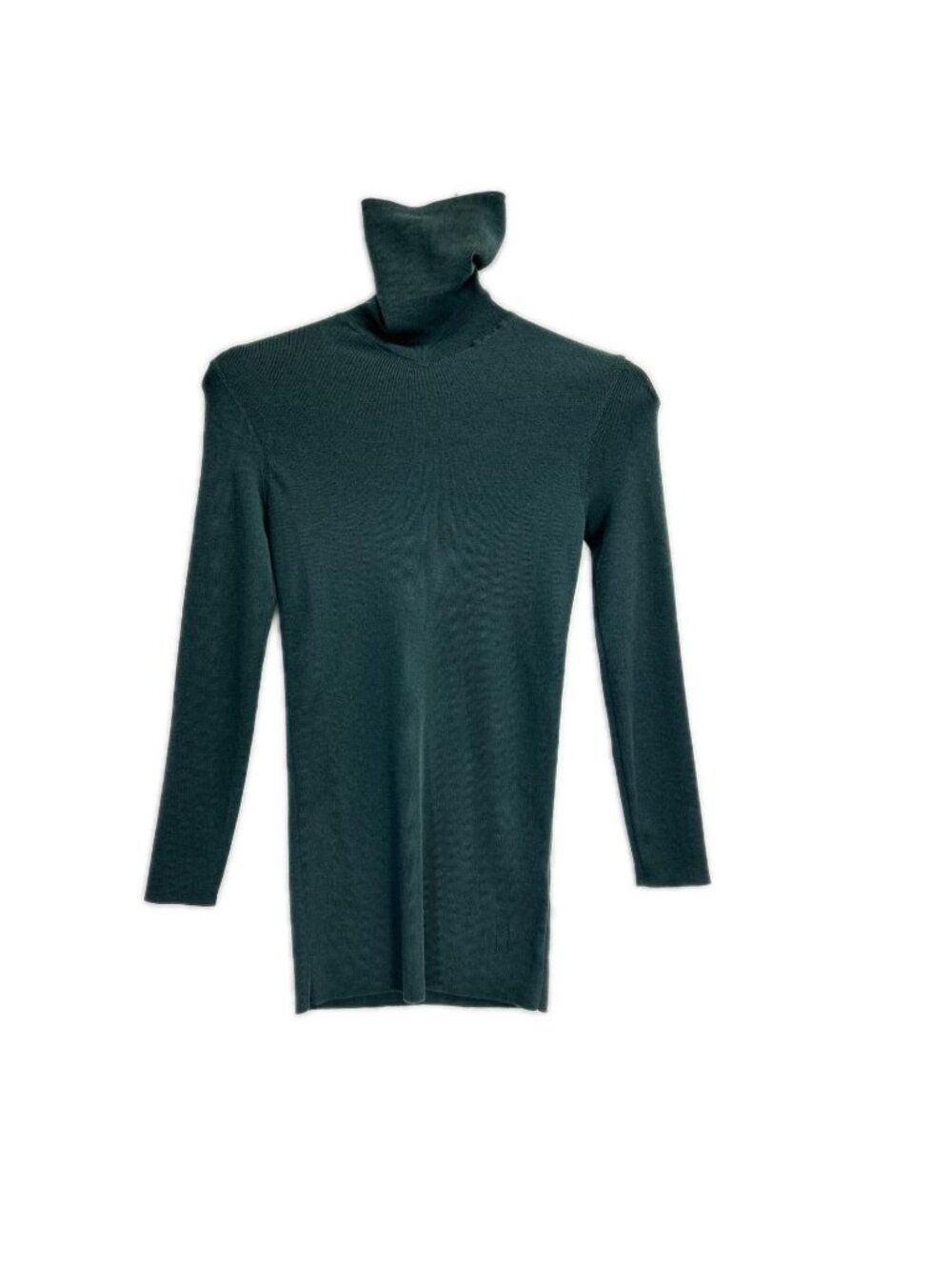 Hermes Green Cashmere 100 High Neck Knit Sweater 36